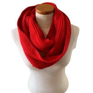 BCBGGeneration Chunky Knit Infinity Scarf Red